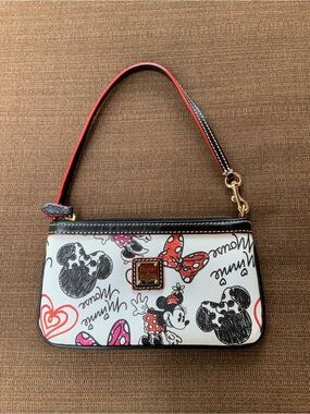 Dooney & Bourke White Minnie Mouse Print Wristlet or Mini Handbag